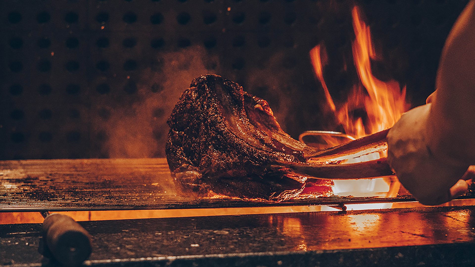 Black Angus beef Tomahawk steak at The Beach Club Pattaya